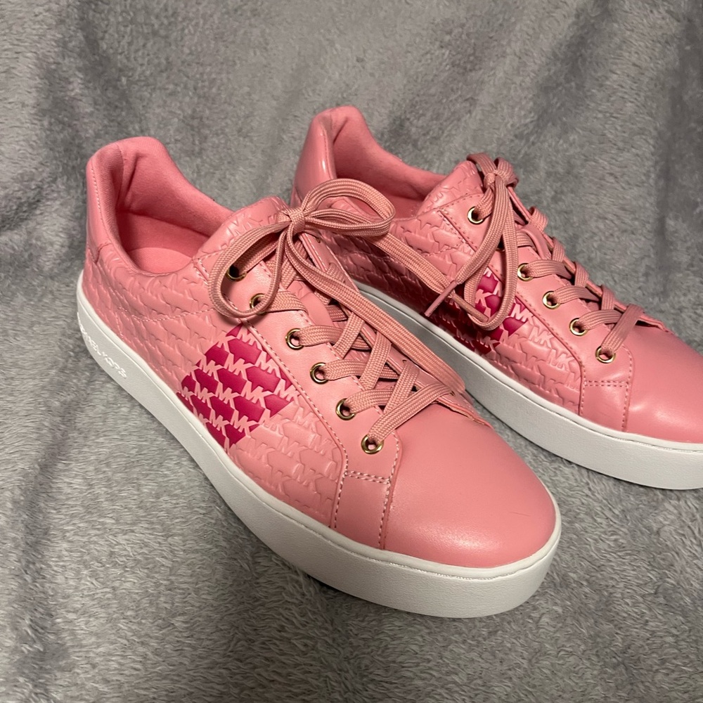 Michael Kors Pink Logo Platform Sneakers